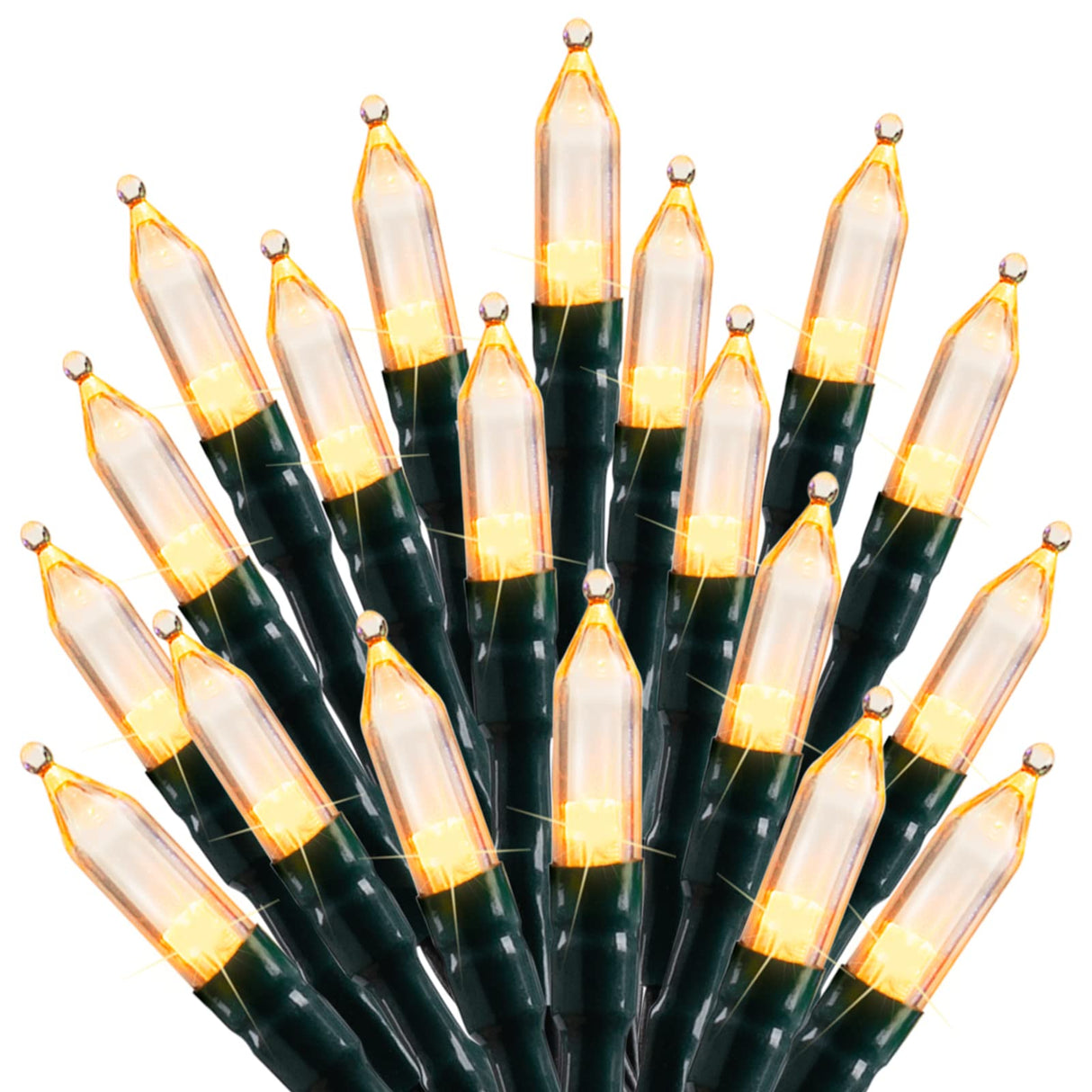 LED Christmas Mini Lights, 75 Feet 200 LED Clear Bulbs String Lights with 8 Light Modes, Connectable Fairy Lights Plug in for Outdoor Xmas Trees Garland Wreath Holiday Decorations, Warm White Minetom