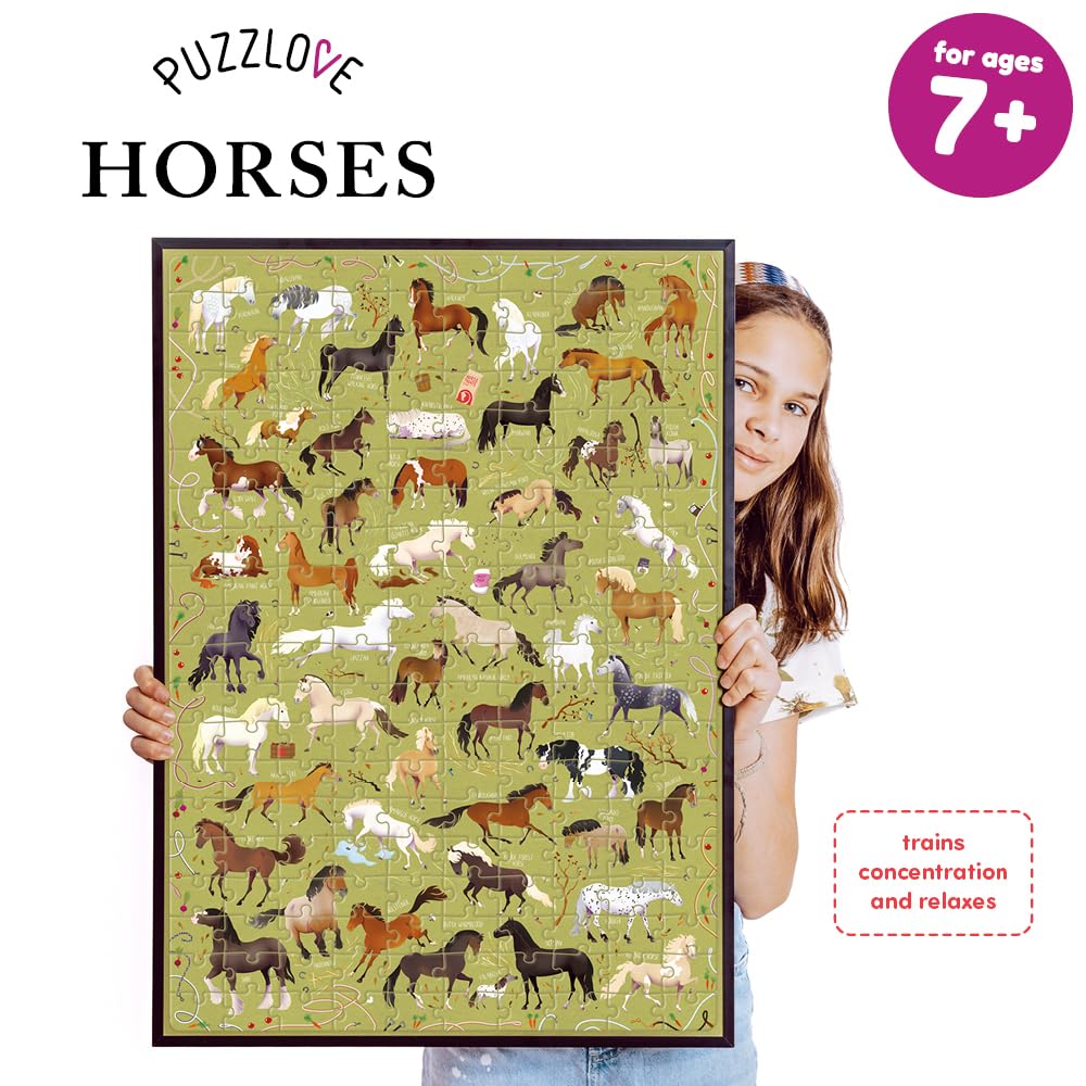 Puzzlove Horses (200 Pcs) 7+ Floor Puzzle Banana Panda