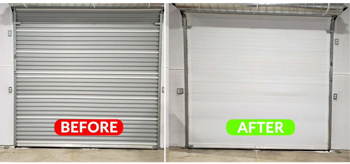 BlueTex Roll Up Garage Door Insulation Kit for Cooling Down Metal Buildings - Easy to Install Complete Garage Insulation Kit for Door Up to 12'x12' - Covers 150 Sq Ft of Single Large Door BlueTex Insulation