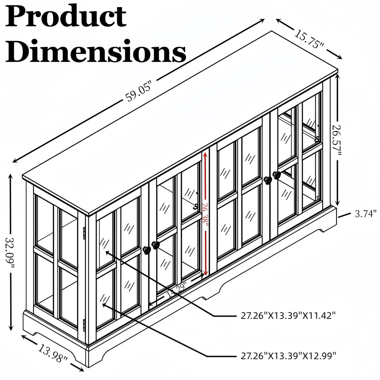 HRVEOCEI Lighted Curio Cabinets with Glass Doors,Wide Curio Display Cabinet with Lights, Farmhouse Glass Display Cabinet with Adjustable Shelves,Grid Design (Wide, White) HRVEOCEI