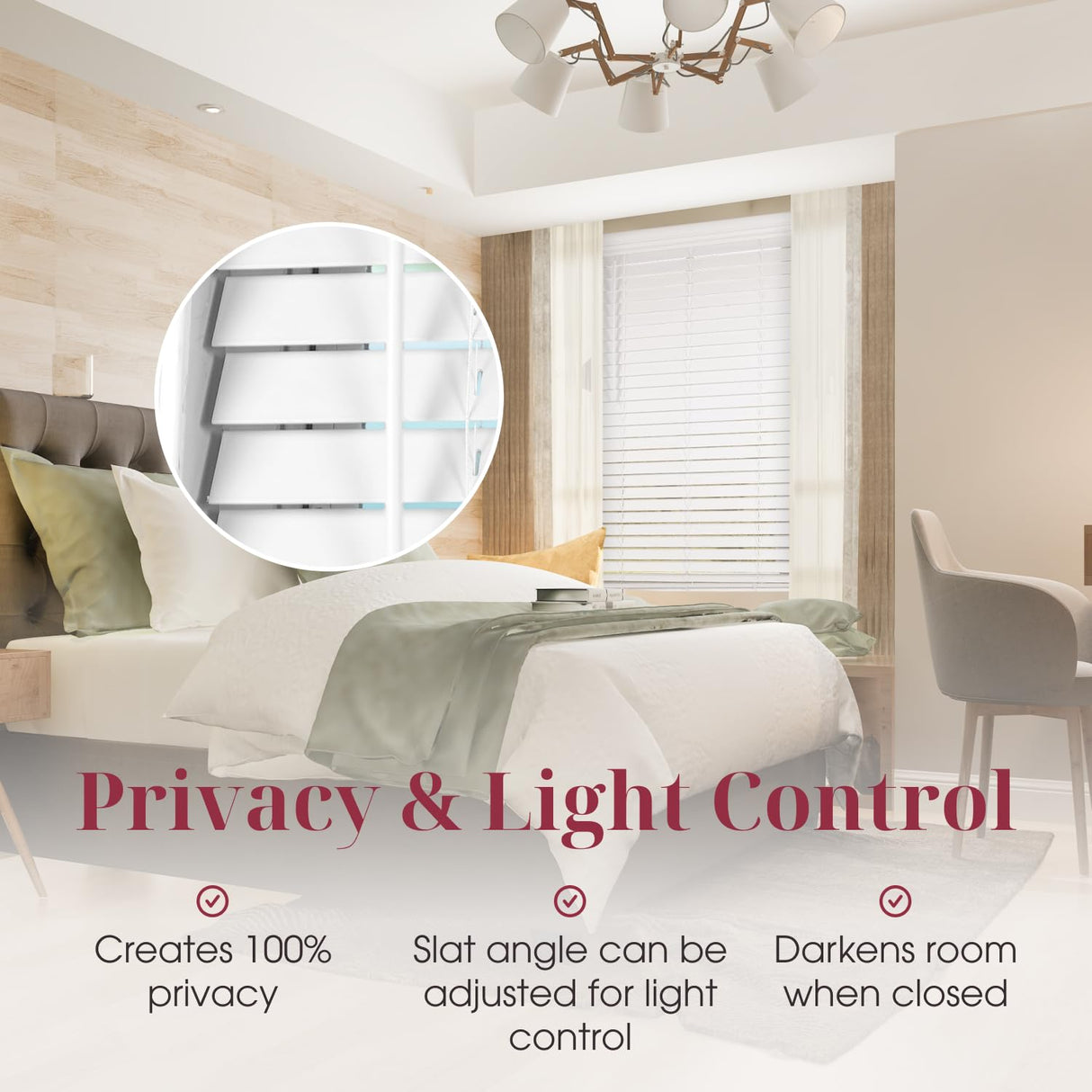 ARLO BLINDS Faux Wood Blinds with Crown Valance - 34" Width x 60" Height, White, Cordless Window Blinds & Shades - Blinds for Indoor Windows, 2" Faux Wooden Blinds for Home, Window Shades Arlo Blinds