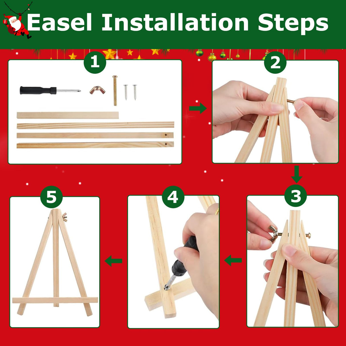 4 Pack Paint by Number for Adults, Christmas Paint by Numbers Kit for Adults Beginners, Easy DIY Acrylic Painting by Number Kits for Gifts Home Decor 8x12 Inch hkejoi