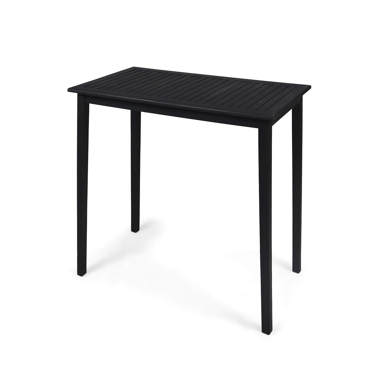 Christopher Knight Home Teresa Outdoor Minimalist Acacia Wood Rectangle Bar Table Dark Gray Christopher Knight Home