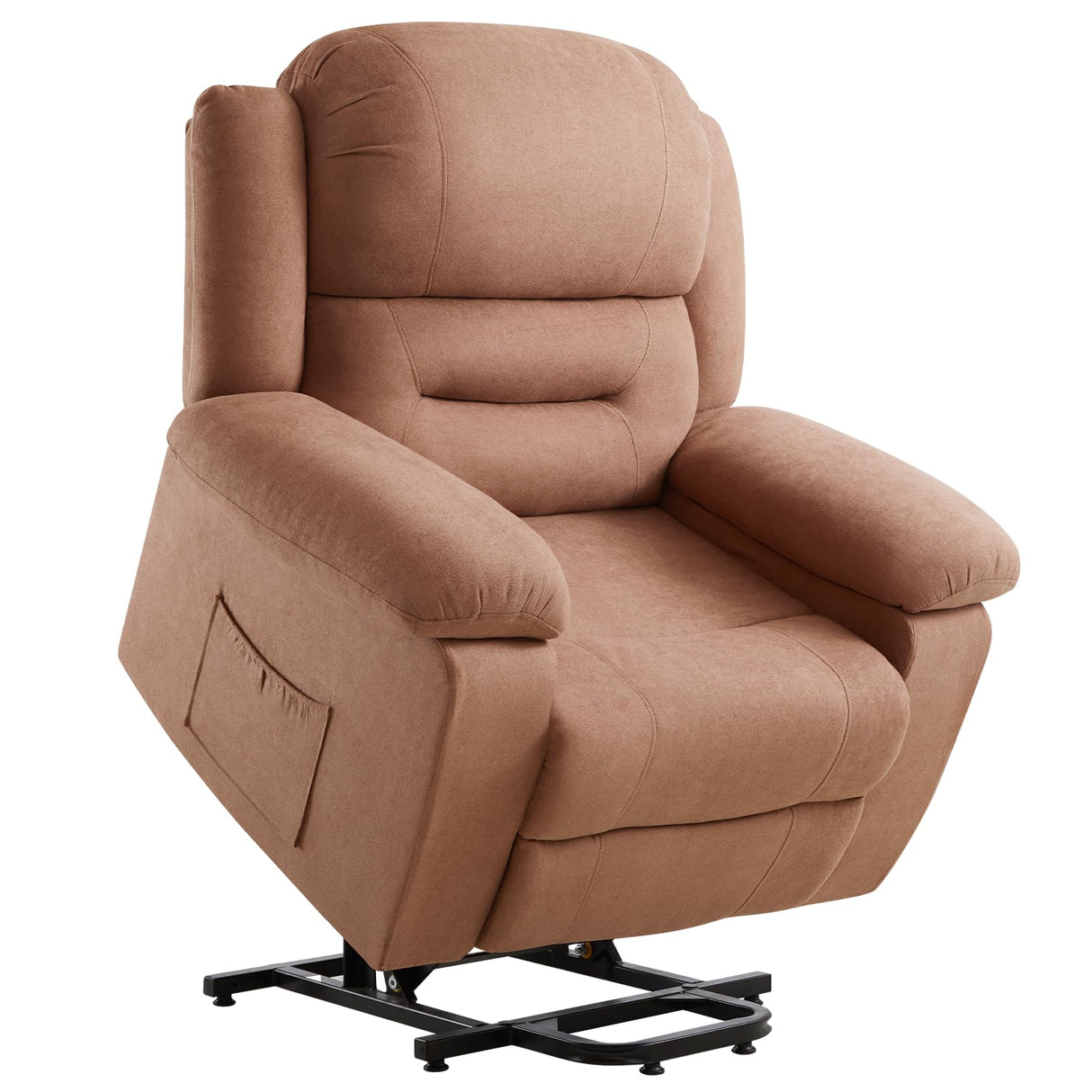 Jocisland Power Lift Recliner Chair for Elderly, Adults Electric Reclining Chairs with Remote Control, Side Pockets, Motorized Sofa for Living Room Bedroom, Infinite Position, Brown Jocisland