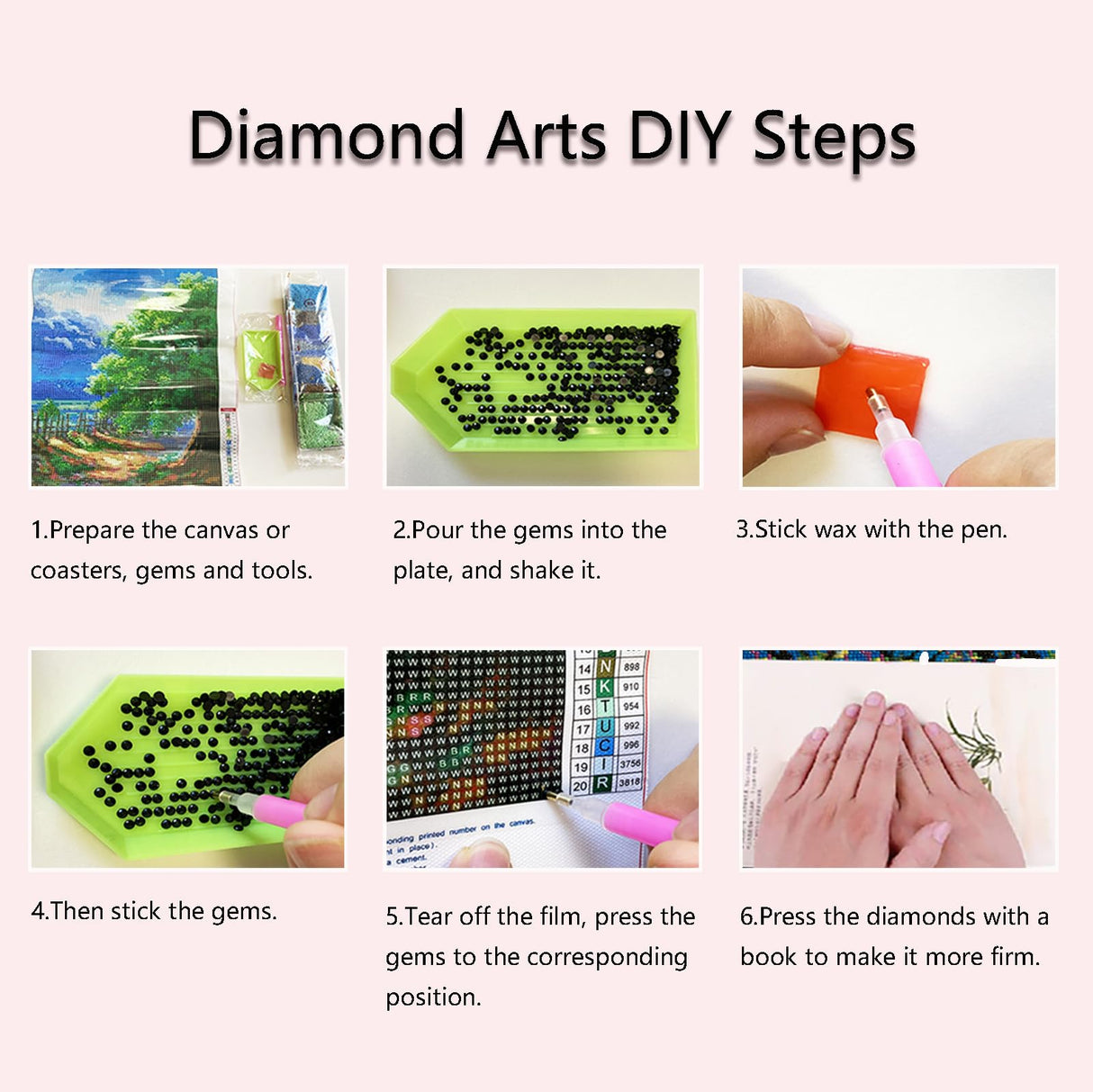 Muzagroo Art 4 Pack 5D Diamond Painting Kits for Adults DIY Drill Diamond Art Kits Arts and Crafts for Beginners Beach Diamond Dot Kits Gem Painting Wall Art for Living Room Muzagroo Art
