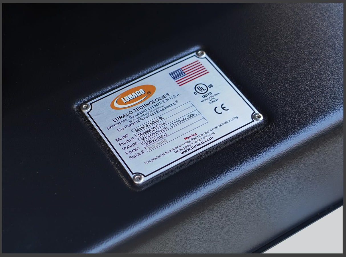 Luraco Model 3 Hybrid SL Massage Chair, Cream Luraco