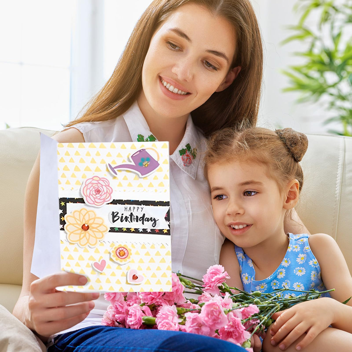 Handmade DIY Greeting Card Kits Includes 16 Cards 16 Envelopes with Decoration Accessories, DIY Greeting Card Making Kits, Personalized DIY Greeting Card Set for Craft Birthday Card Making (Pink) Tcwhniev