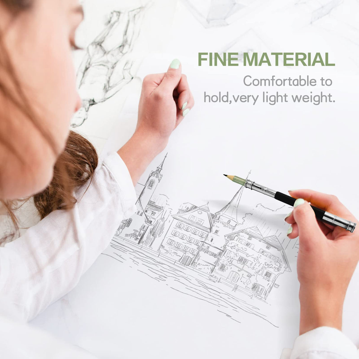 MOFIT Pencil Extenders 6PCS Adjustable Pencil Lengthener Tool Coupling Device for School,Office,Sketch,Art,Writing MOFIT