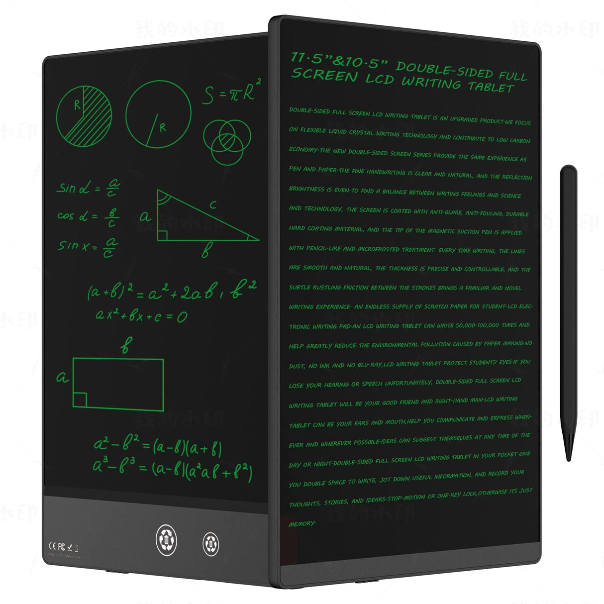 Ksequ LCD Writing Tablet for Adults- 10.5″ LCD Writing Tablet,Double-Sided Full Screen,Digital Notepad for School,Office,Home,Erasable,Reusable Ksequ