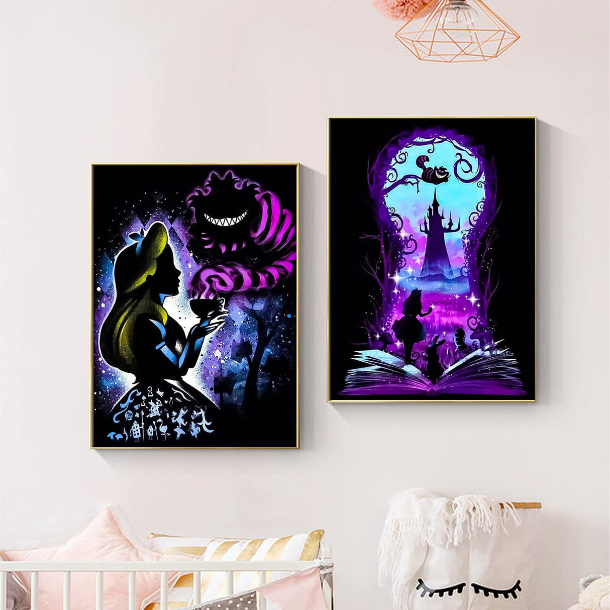 JYLMOOD 2 Packs Cartoon Diamond Painting Kits for Adults 5D Diamond Art Kits for Kids Beginner,DIY Full Drill Diamond Rhinestone with Tools Accessories for Home Wall Decor Christmas 12x16inch JYLMOOD