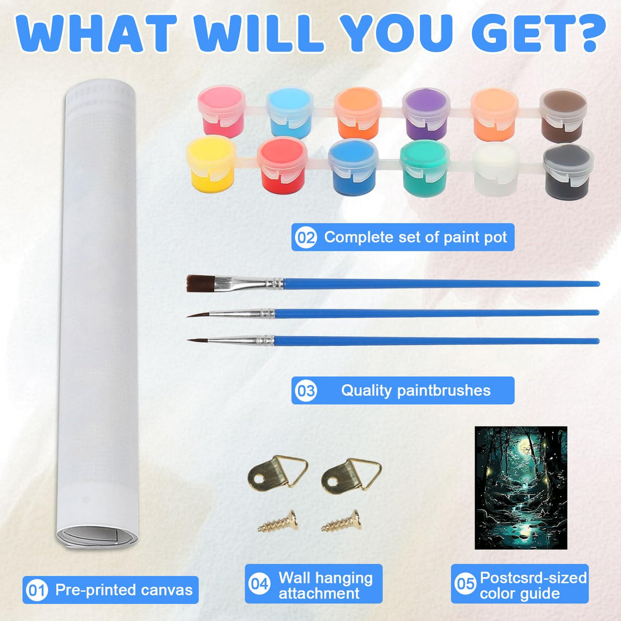 EMIEAUFG Creative Paint by Number Kit for Adults,Dark Forest DIY Paint by Numbers Set for Home Decor and Gifting - 12x16 Inch EMIEAUFG