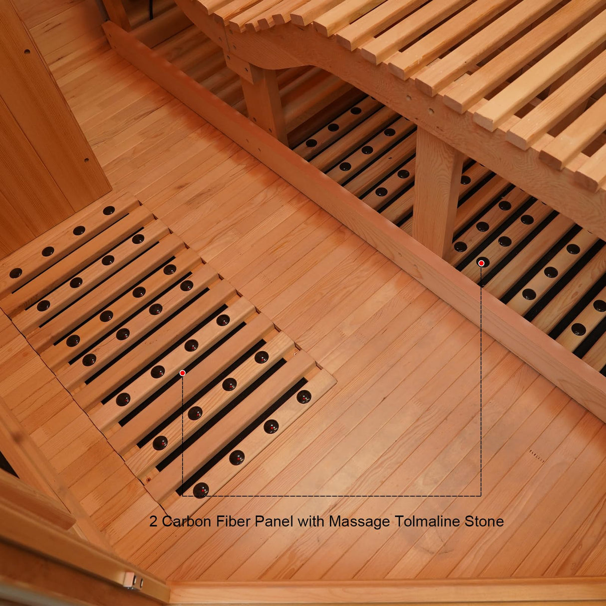 Smartmak Far Infrared Wood Sauna, 1 or 2 Person Home Canadian Hemlock Luxurious Wooden Traditional Indoor Corner Saunas, 2300 W Spa Room with Recliner, 8 Heating Element, Speaker, Lights, Oxygen Bar Smartmak