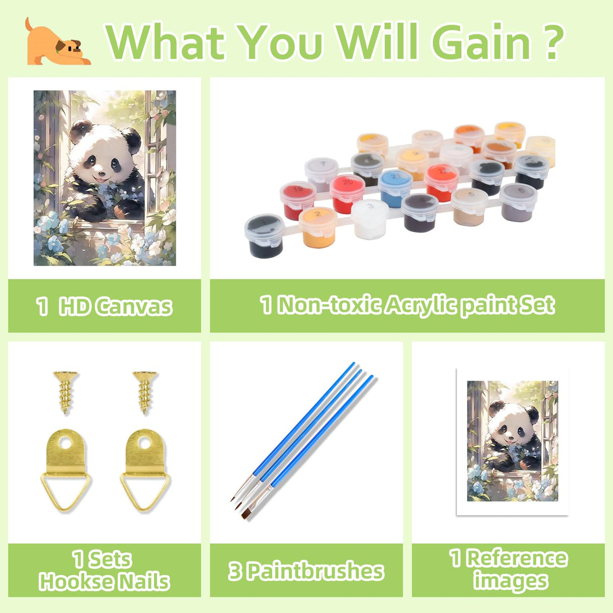 Reivworl Panda Paint by Numbers Kit for Adults, Panda Paint by Number for Adults, Adult Paint by Number Kits for Gifts and Home Wall Decor 16x20Inch Reivworl