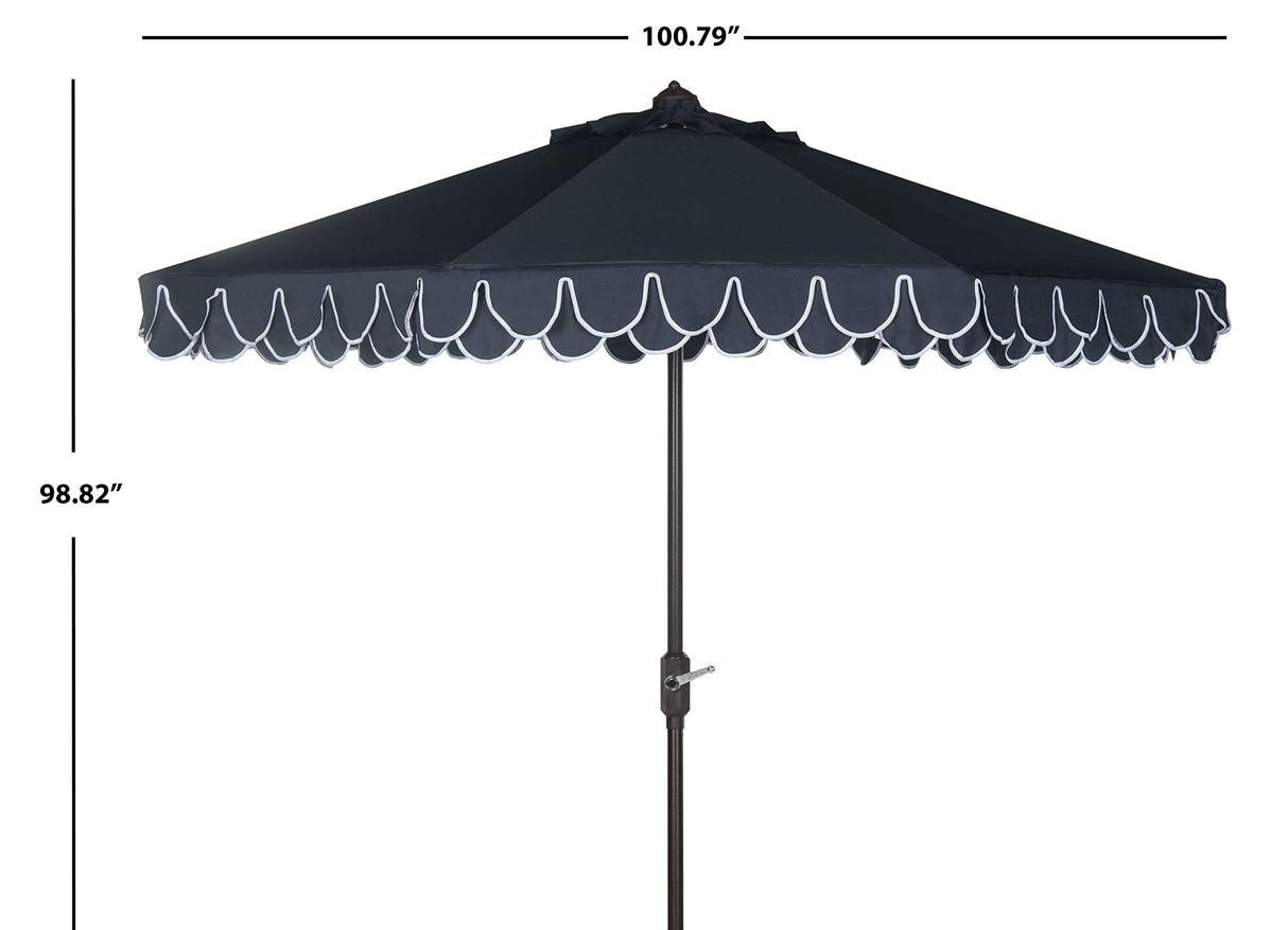 SAFAVIEH PAT8006A Outdoor Collection Elegant Valance Auto Tilt Umbrella Safavieh
