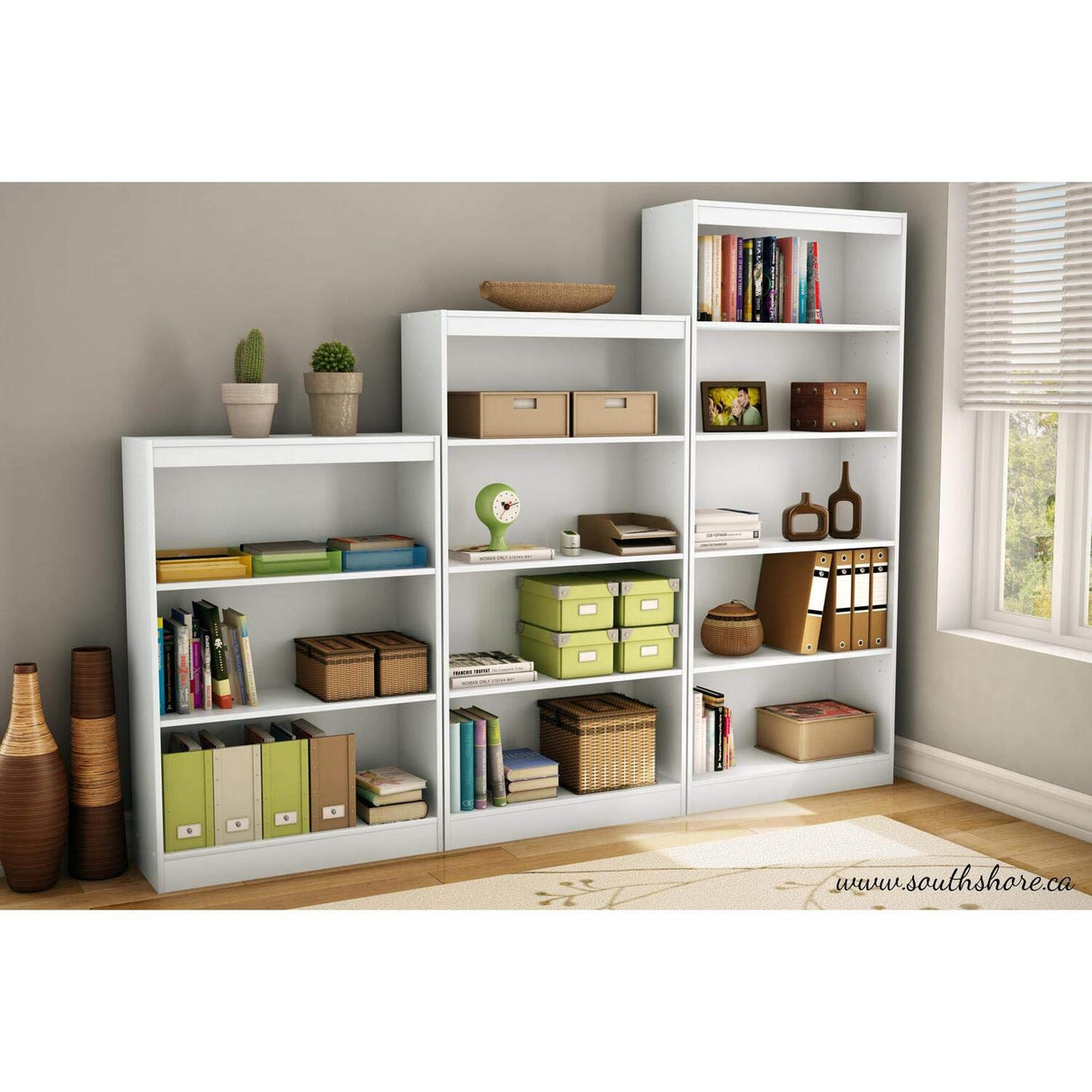 South Shore Axess 5-Shelf Bookcase - Black South Shore