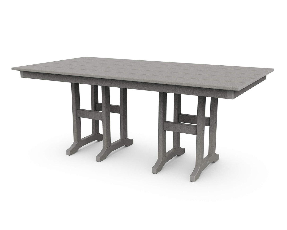 POLYWOOD® Lakeside Dining Table, Slate Grey Polywood