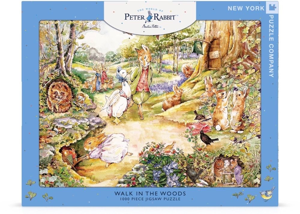 New York Puzzle Company - Beatrix Potter Walk in The Woods - 1000 Piece Jigsaw Puzzle for Adults by Beatrix Potter New York Puzzle Company
