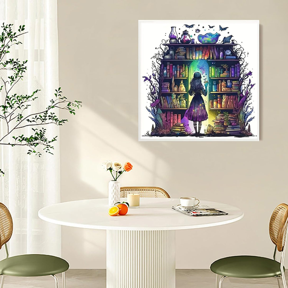 AIBOERL Diamond Painting Kits for Adults - Magic Book DIY 5D Diamond Art Kits Full Drill Diamond Dots Paintings with Diamonds Gem Art and Crafts Home Decor 【13.78x13.78inch】 AIBOERL