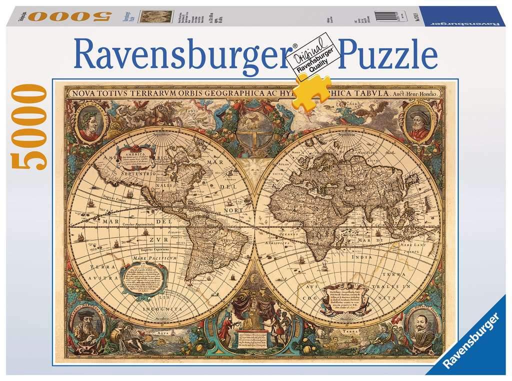 Ravensburger Antique World Map, 5000pc Jigsaw Puzzle Ravensburger