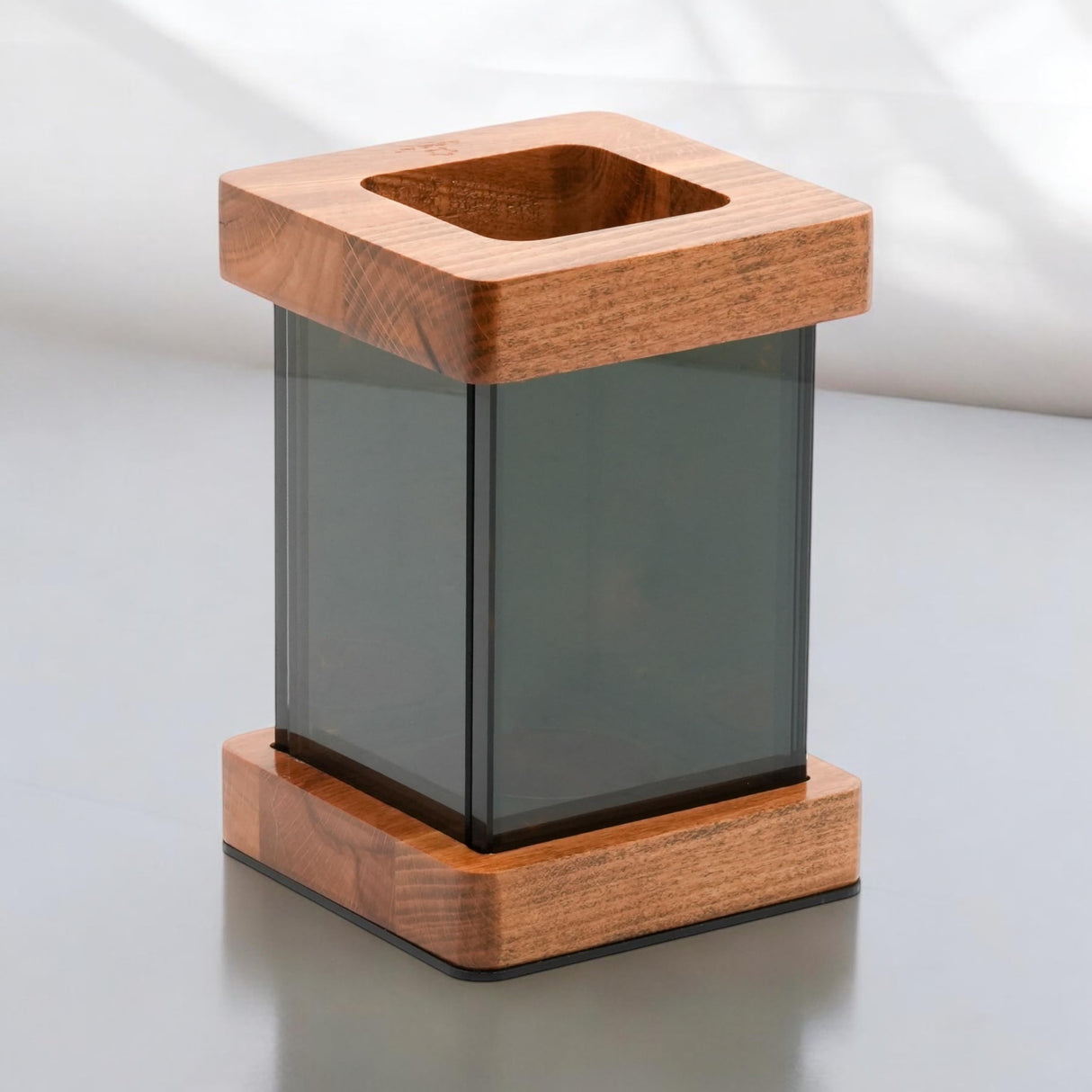 Wooden Infinity Mirror Candle Holder, Glass Tea Light Holder, Square Glass Box Candle Holder, Reflective Mirror Effect, Table, Infinity Cube, Gifts for Wife, Wedding Registry, Christmas, Thanksgiving Ashel Art