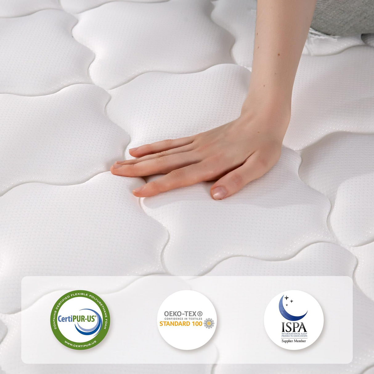 REGOSS Full Mattress, 10 inch Hybrid Full Mattress in A Box, Bonnell Coil Full Size Mattress Medium Soft Feel with High Density Foam for Pressure Relief REGOSS