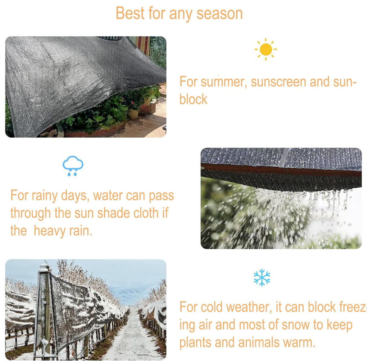 90% Shade Cloth for Garden, 10ft x 10ft Outdoor Shade Fabric Mesh Tarp with Grommets, UV Resistant Sun Shade Netting for Plants, Pergola Cover, Patio, Privacy Fence, Backyard, Greenhouse Flscnoe