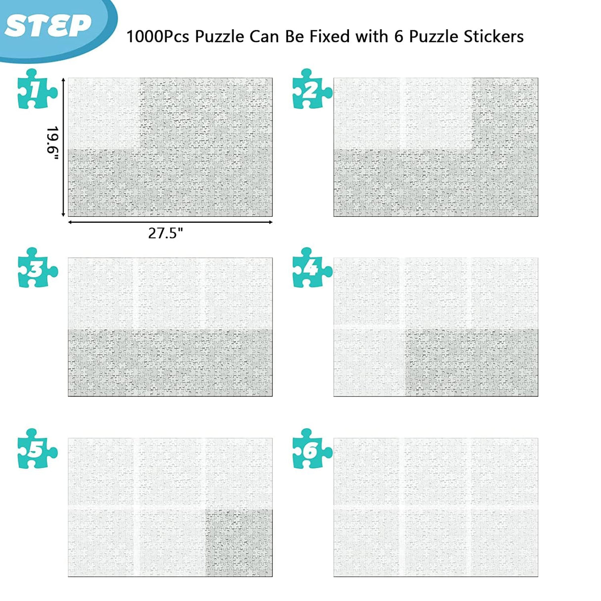 Preserve 4 X 1000 Puzzle Saver Glue Sheets 24 Pack - Quick Stick Adhesive for Puzzles, Easy Application, Mess-Free Framing, Compatible with Puzzle Frames RECHIATO