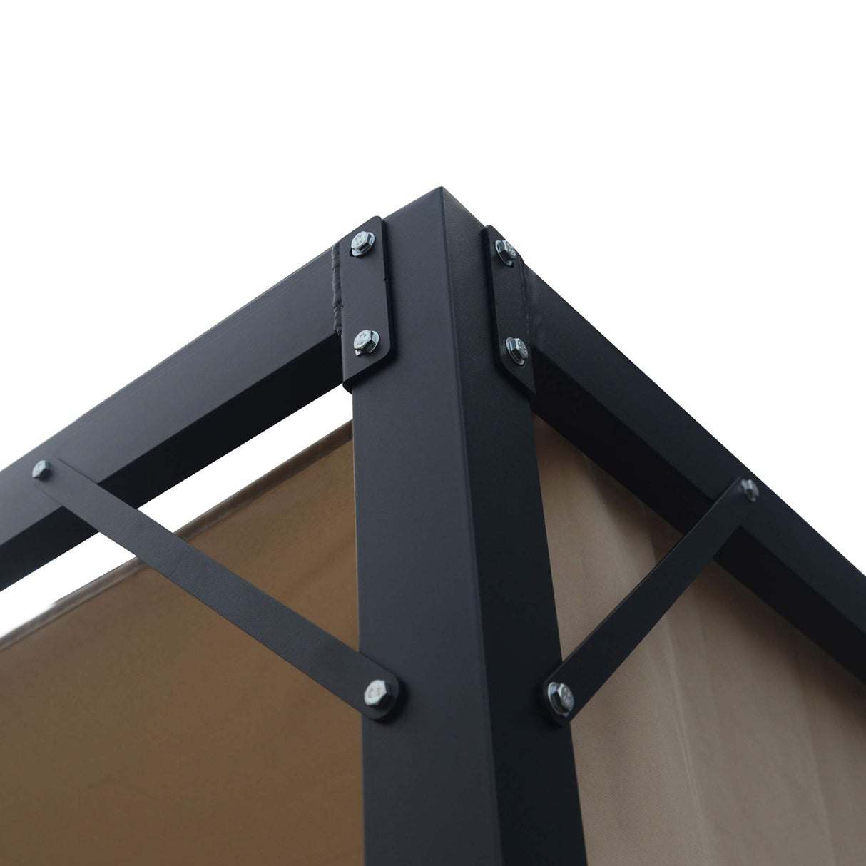 Christopher Knight Home Wendy Outdoor Steel Framed 10' Gazebo, Beige/Black Christopher Knight Home