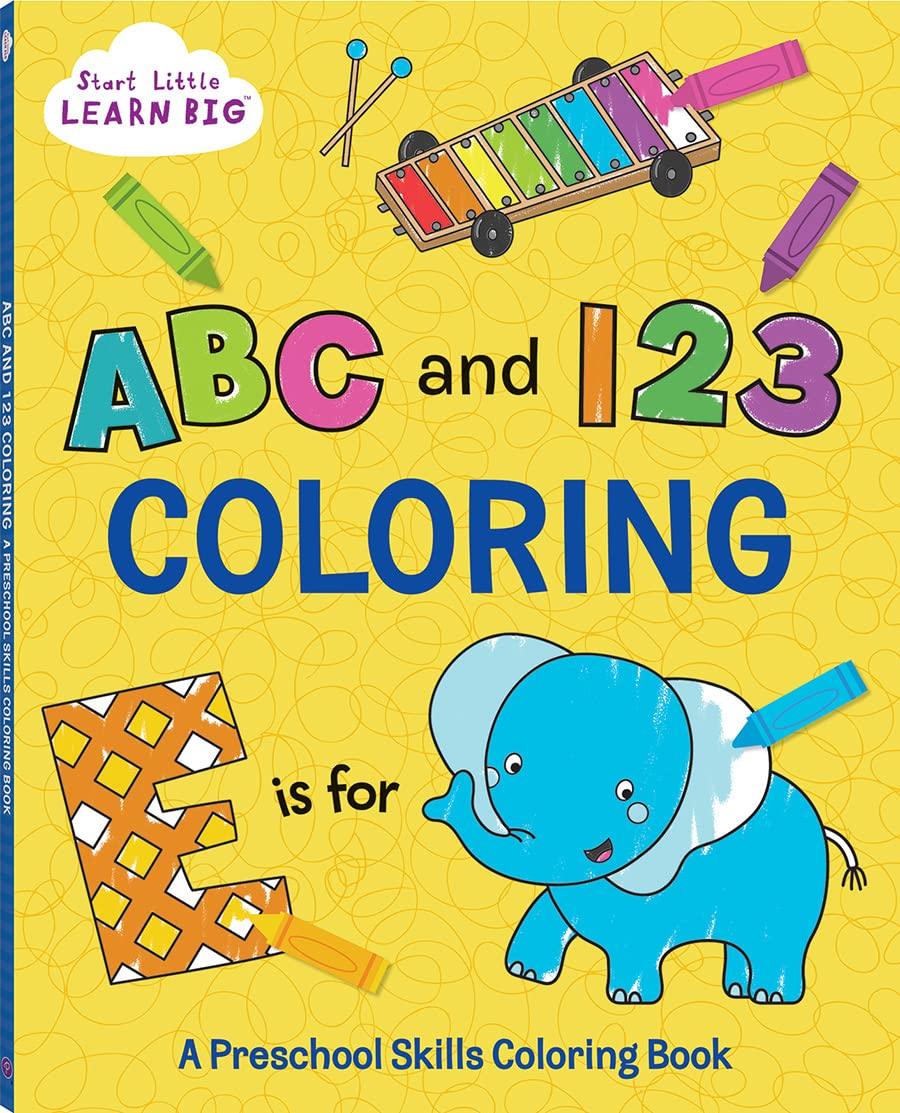 ABC & 123 Preschool Coloring Book: Thick and Perforated Pages Includes More Than 90 Fun Coloring Pages to help Learn the Alphabet & Numbers 1 to 20 (Start Little Learn Big Series) WoodArtSupply