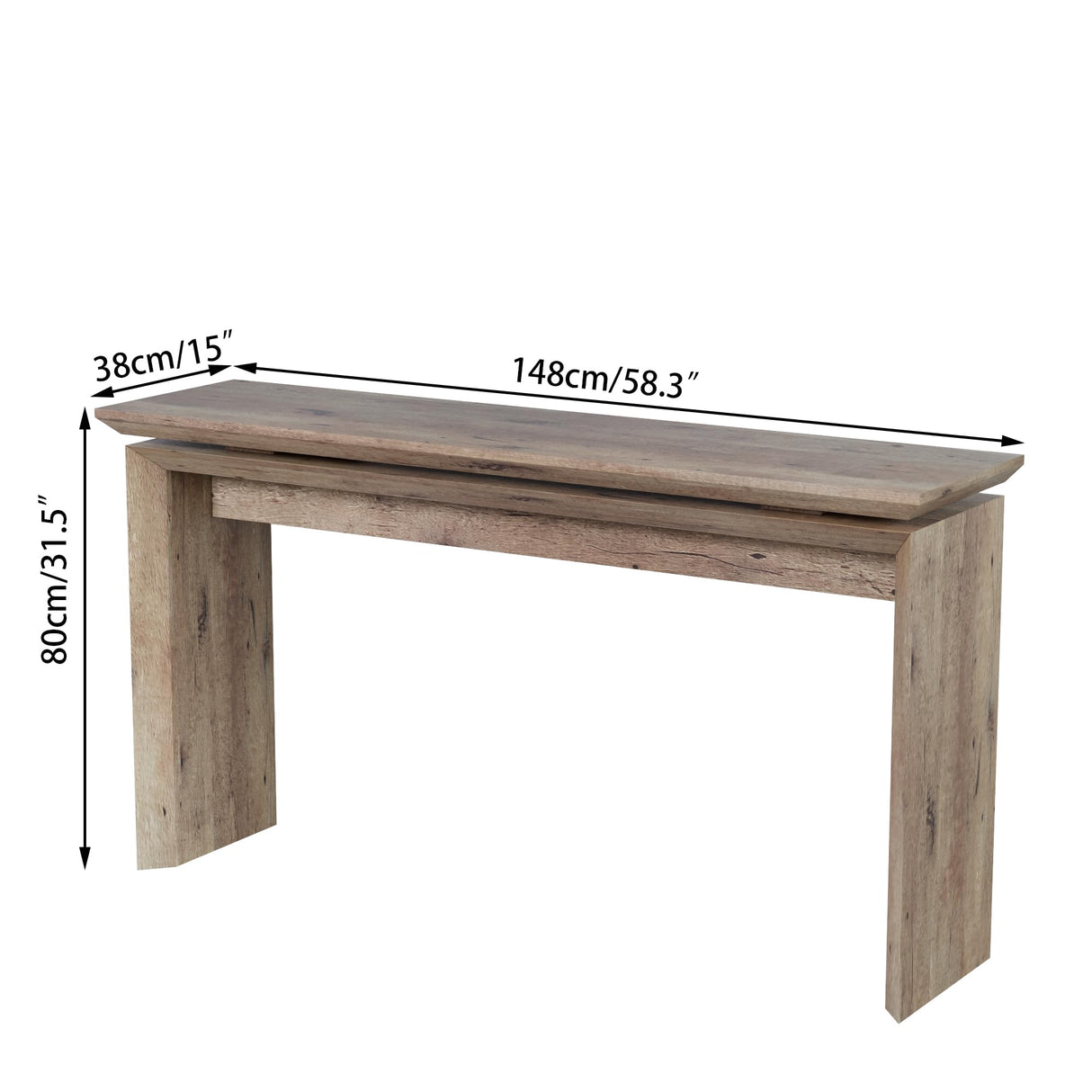 IQCNGVX Long Console Table 58 Inch, Farmhouse Hallway Entryway Table, Narrow Wood Sofa Table Behind Couch, Entrance Entry Way Furniture for Living Room, Foyer, Large, Easy Assembly IQCNGVX