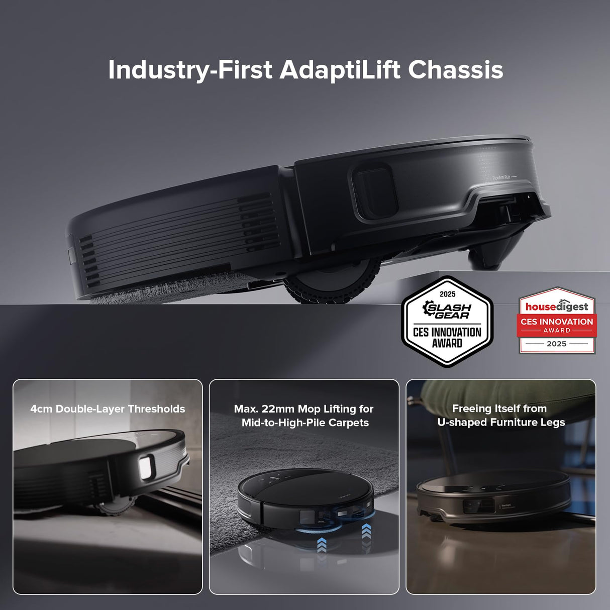 roborock Saros 10R Robot Vacuum and Mop, Powerful Suction, Zero-Tangling, 3.14’’ Ultra Slim, FlexiArm Riser Technology for Carpet & Floor, Corner & Edge Cleaning, Self-Emptying, Hot Air Drying, Black roborock