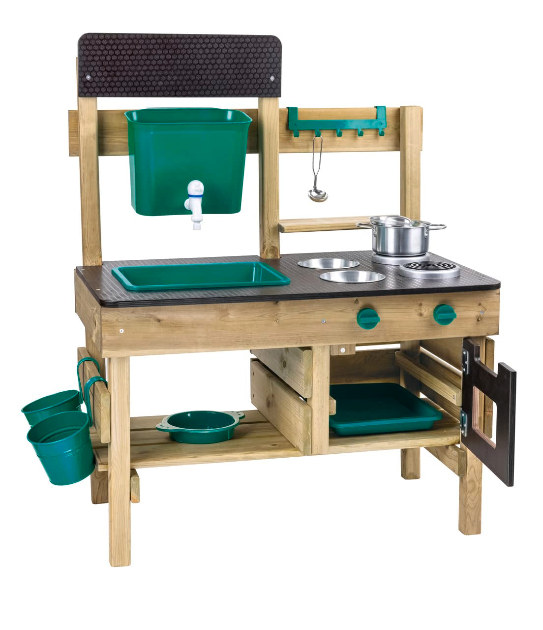 Hape Outdoor Kitchen | Mud Kitchen Wooden Toy Playset with Accessories, for Children Ages 3+ Years Hape