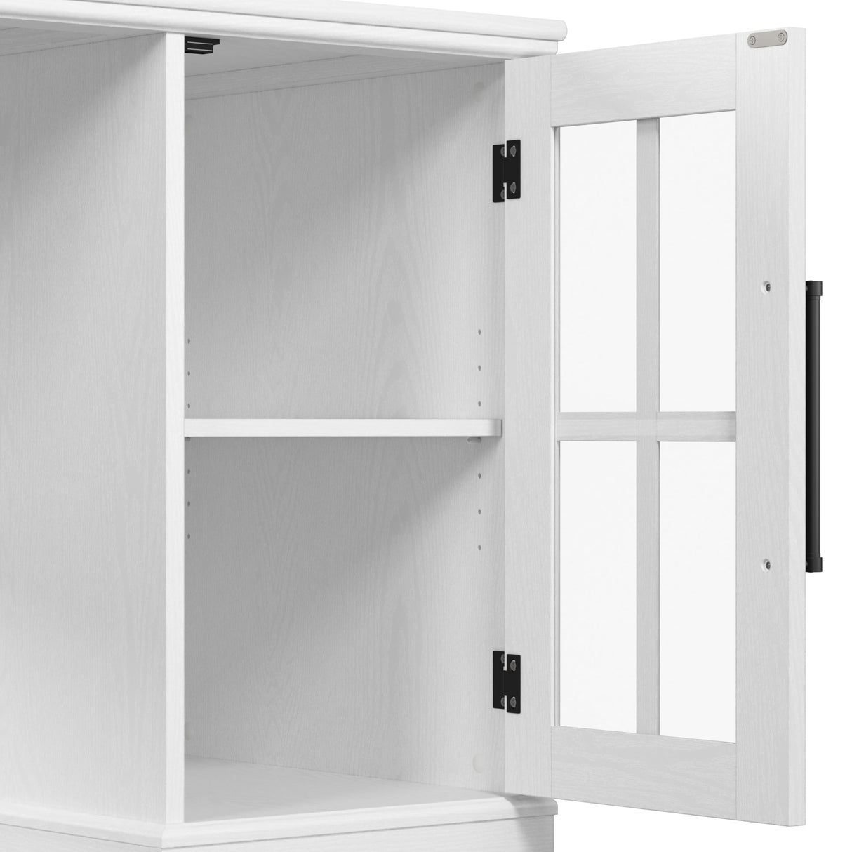 Bush Furniture Westbrook 60W L Shaped Desk with Storage in White Ash | Farmhouse Desk for Home Office Workspace Bush Business Furniture