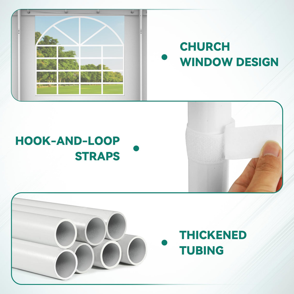 YITAHOME 16x32 ft Party Tent Heavy Duty Wedding Event Shelters Outdoor Upgraded Galvanized Canopy with Large White Roof, Removable Sidewalls & 3 Storage Bags YITAHOME