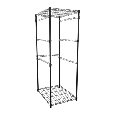 SafeRacks 5-Tier Steel Tote Rack - Maximize Space, Declutter, Organization, NSF Certified, Bin Storage for Garage, Pantry, Kitchen, Workspace, 5 Shelves, 31″ x 23″ x 68″, Black
