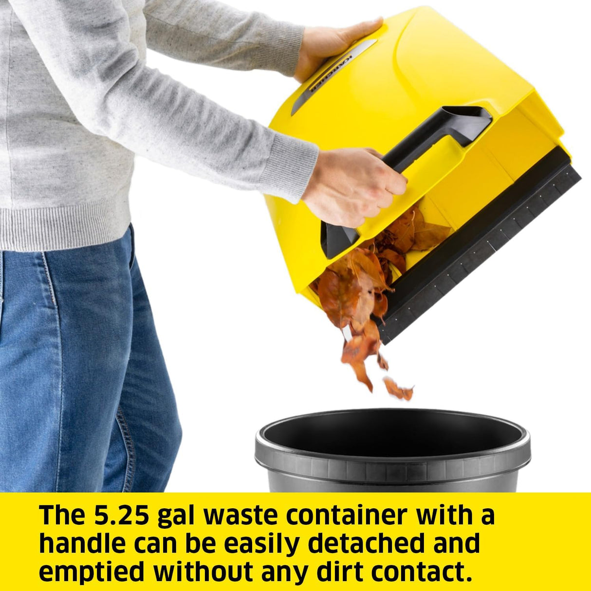 Kärcher - S 4 Twin Walk-Behind Outdoor Hand Push Sweeper - 5.25 Gallon Capacity - 26.8" Sweeping Width - Sweeps up to 26,000 ft²/Hour,Yellow Kärcher