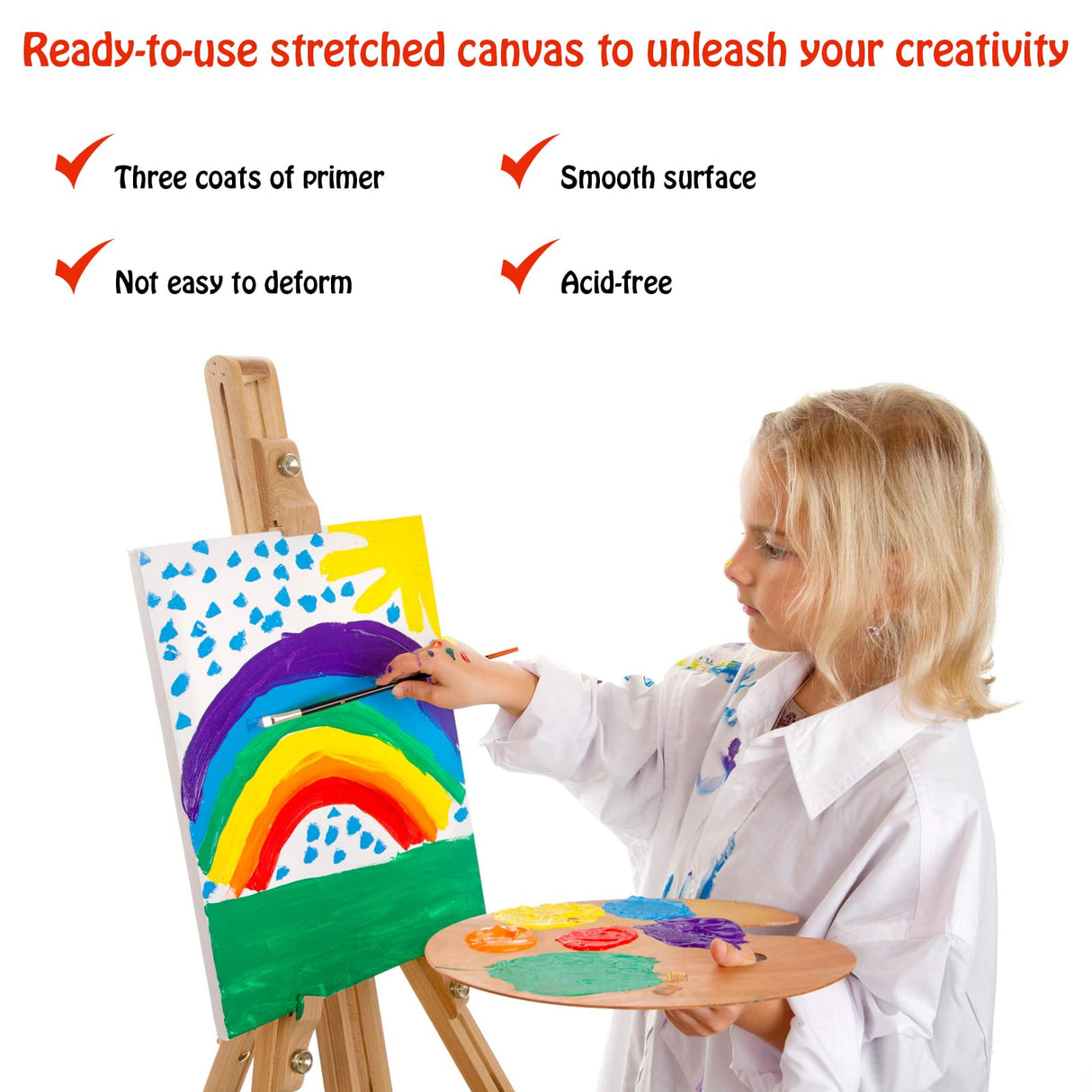 Stretched Canvas for Painting - 8x10 Inch/20 Canvas Value Pack - Triple Primer Acid Free 100% Cotton Blank Canvas for Painting Supplies Oil and Acrylic Pouring Art Watercolor Hdviai