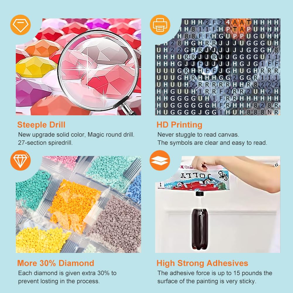 WSLWXSHM Diamond Painting Kits for Adults Dog, Round Full Drill Diamond Art Kits, 5D DIY Paint with Diamonds Crafts for Home Wall Decoration Gifts 12×12Inch, Animal WSLWXSHM