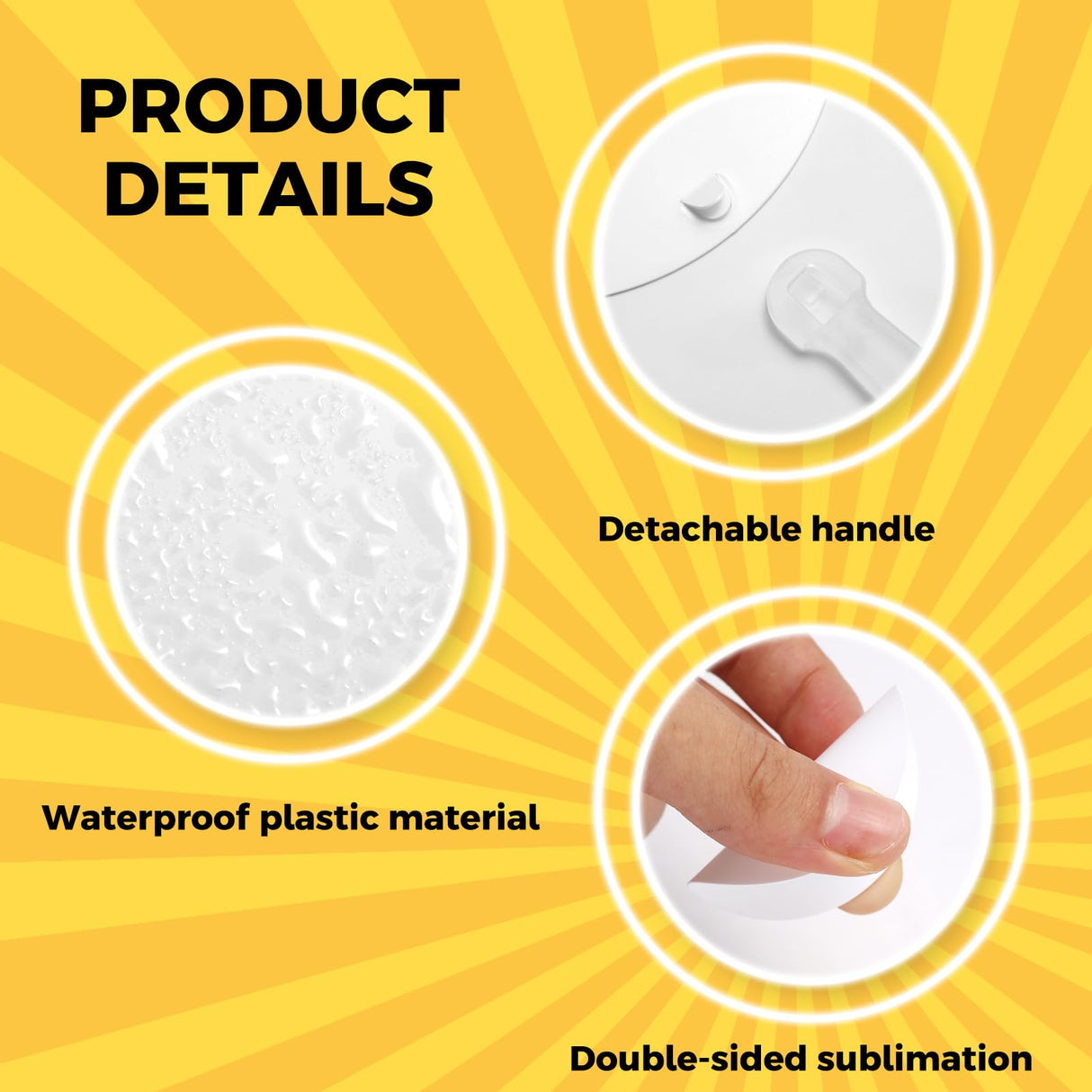 151pcs Mini Sublimation Handheld Fans Keychain Set - Circle, DIY Custom Blank Double-Sided Round Plastic Hand held Fans for Bible Story Wedding Favors School Graduation Birthday Party Souvenirs WoodArtSupply