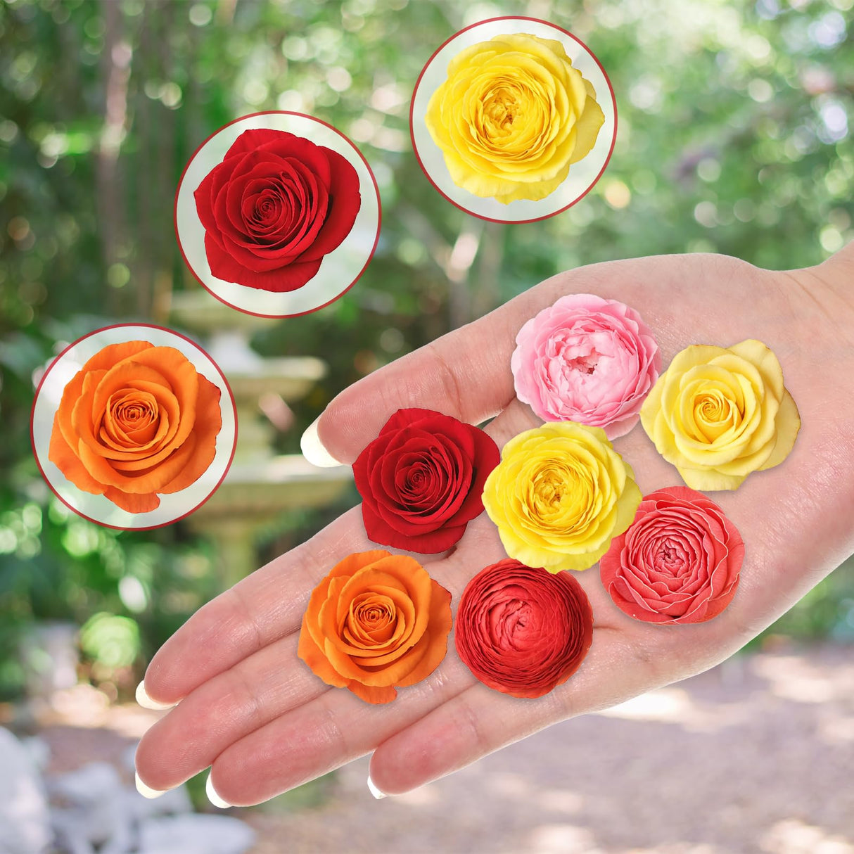Lnngub Flower Silicone Mold,Rose Candle Mold 7 Cavity Silicone Flower Candle Molds for Candles Making Rose Peony Fondant Molds for Jelly Chocolate Mousse Cake Decorating Lnngub