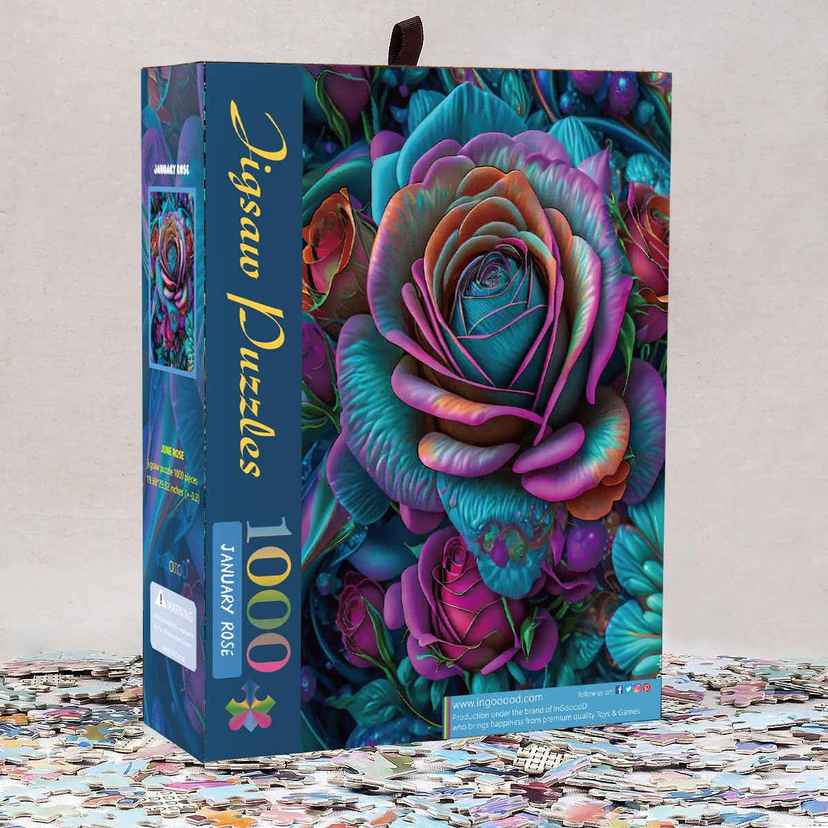 Ingooood Jigsaw Puzzle 1000 Pieces-Fantasy Series - January Rose - Entertainment Toys for Adult Special Graduation or Birthday Gift Home Decor Ingooood
