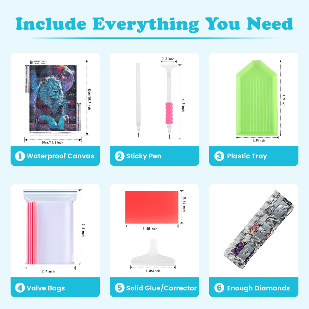 SENQAO Diamond Painting Lion Kits for Adults, DIY 5D Diamond Art Paint with Round Diamonds Full Drill Starry Sky Lion Gem Art Painting Kit for Home Wall Decor 30×40cm SENQAO