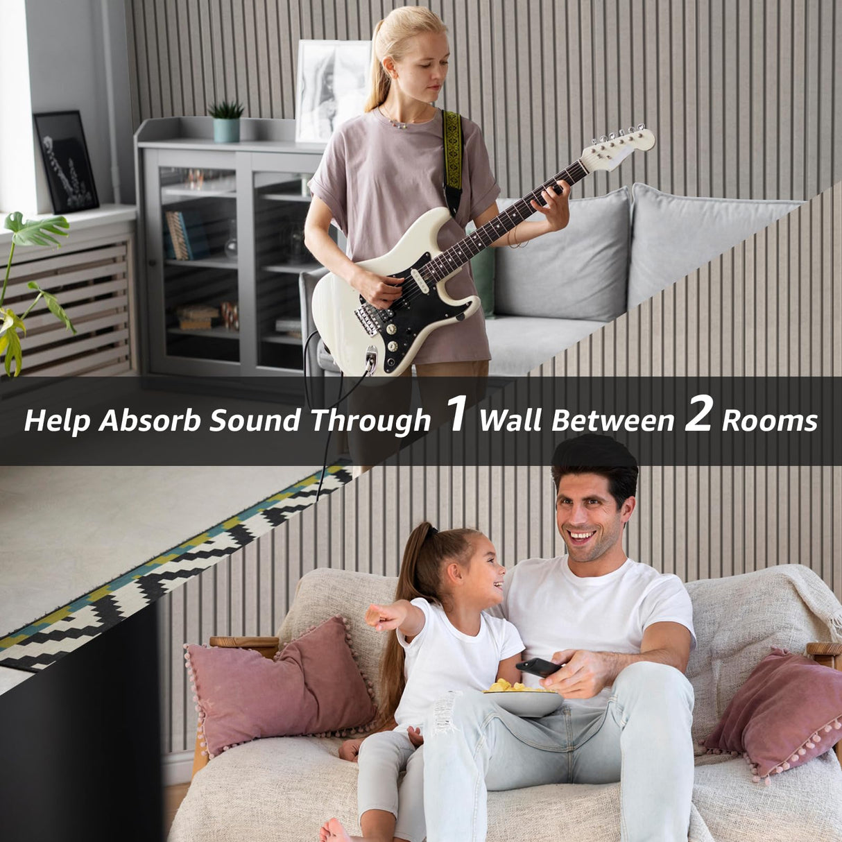 Art3dwallpanels 10 Pack Acoustic Panels, 48" X 12" X 0.35" Soundproof Wall Panels, Self Adhesive High Density Sound Absorbing Acoustic Treatment for Recording Studio, Office, Camel Art3dwallpanels