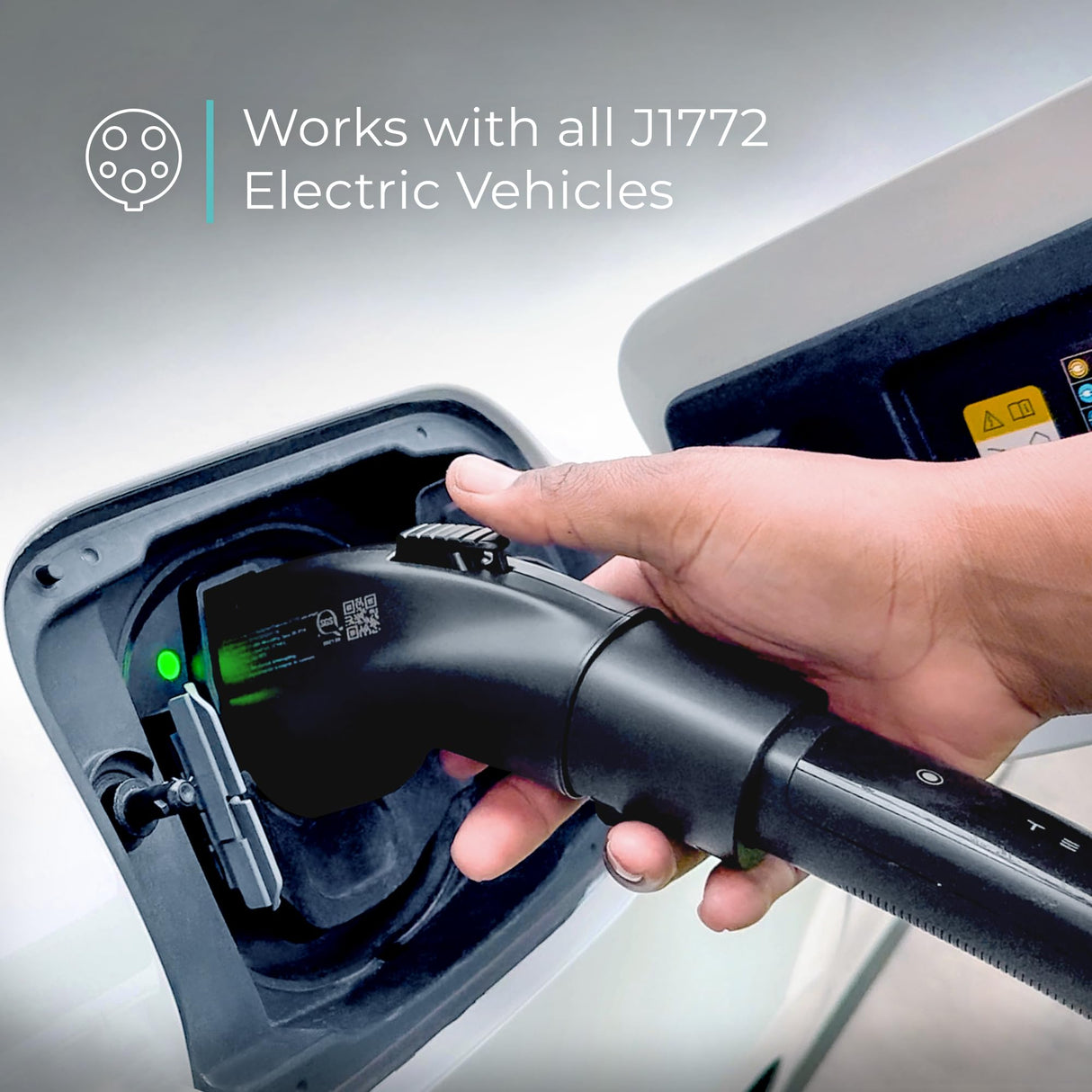 Lectron Tesla to J1772 EV Charging Adapter – NACS Converter, 48 Amp & 250V, Compatible with Tesla High Powered Connectors, Destination Chargers & Mobile Connectors for J1772 Electric Vehicles (Black) Lectron