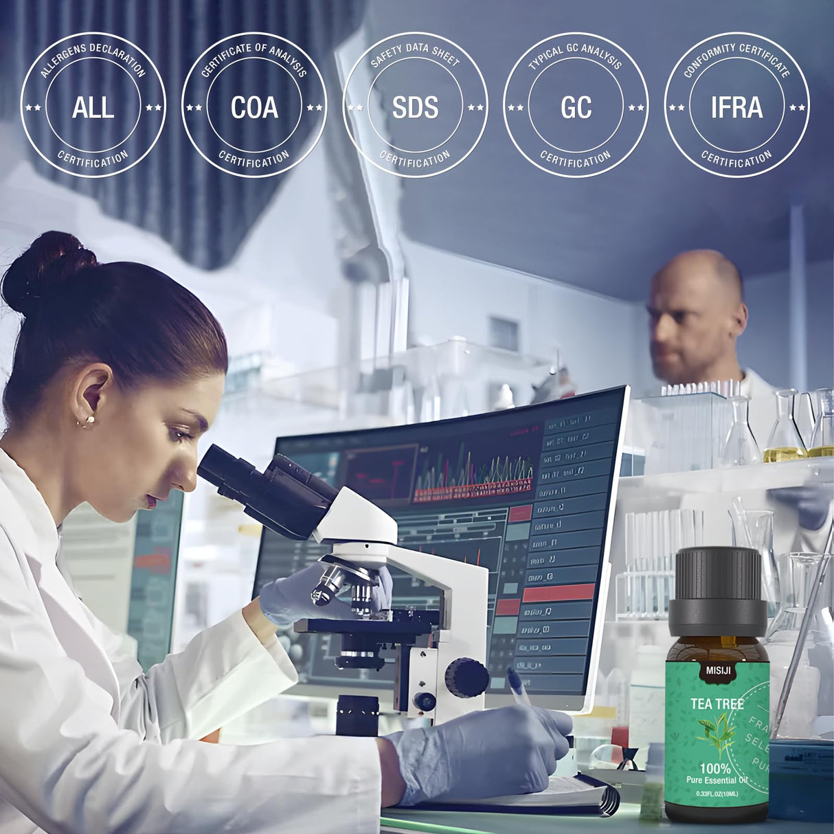 MISIJI Essential Oils Set Top 6 Aromatherapy-Essential Oils for Diffuser for Home,Air Freshening Diffuser Oils Scents for Aromatherapy,Laundry,Candle&Soap Making,Humidifiers 6 X 10ML MISIJI