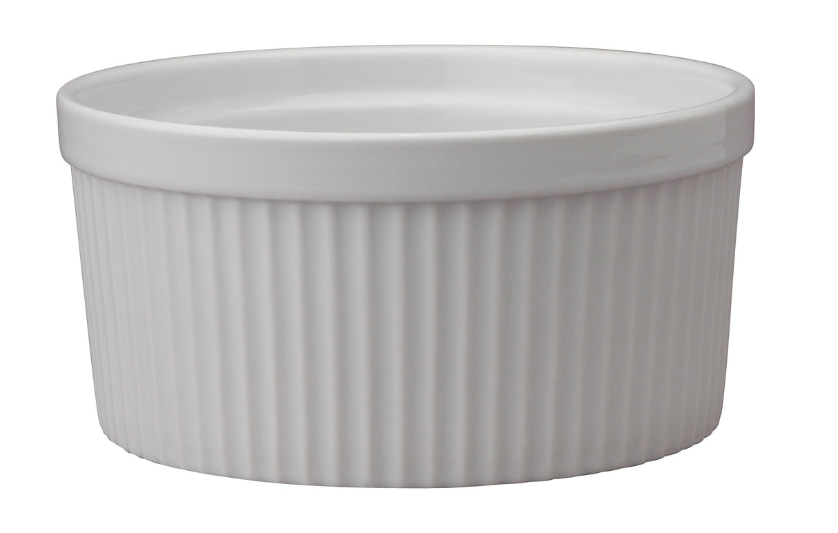 HIC Souffle, Fine White Porcelain, 6-Inch, 32-Ounce, 1-Quart Capacity HIC Kitchen