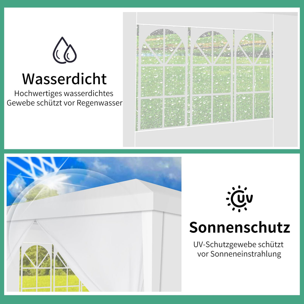 HOTEEL Canopy Tent 10x10, Outdoor Canopy Tent for Parties, Patio Gazebo Shelter with 4 Removable Sidewalls, Waterproof for BBQ, Wedding Events Hoteel