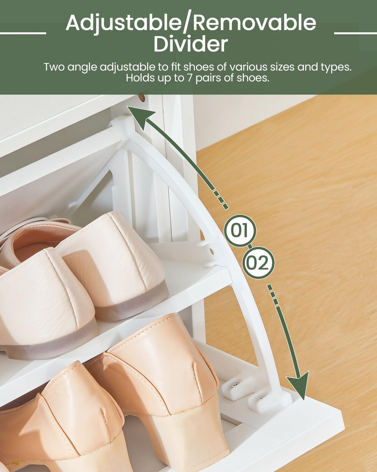 CHOEZON Shoe Storage Bench, Shoe Cabinet with Flip Drawer, 39.4'' Shoe Bench, Farmhouse Entryway Bench, Storage Bench with Side Cabinet and Lift-Off Storage Box, White Charcoal Black MHX01WC CHOEZON