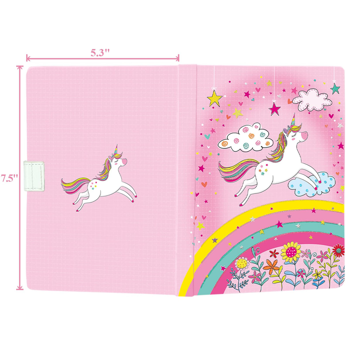 DWIYITTN Unicorn Journal for Girls - Gift for Kids - Diary with Pen & Magnetic Closure, 192 Pages for Writing, 5.3"x7.5" Hardcover Lined Notebook DWIYITTN