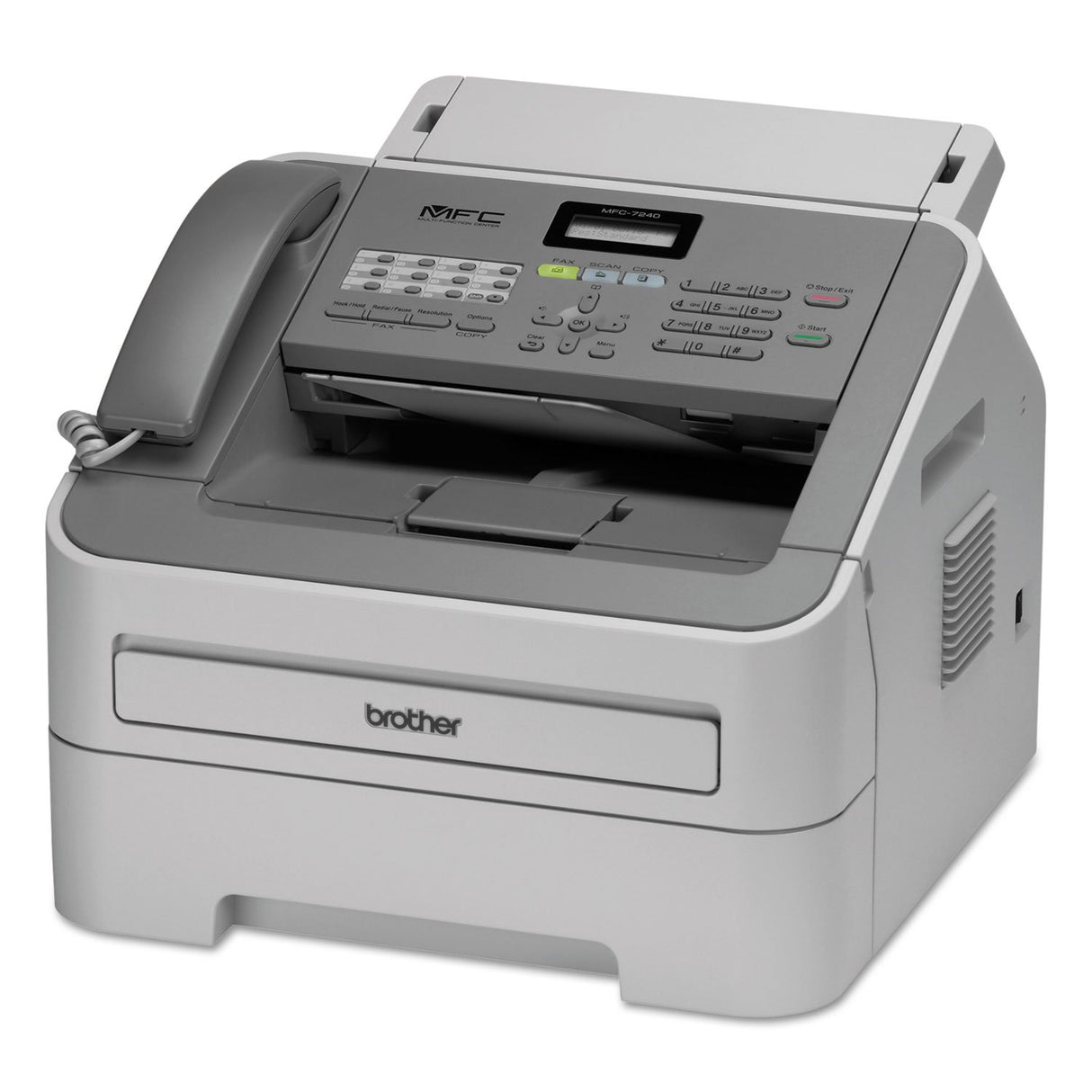 Brother Printer MFC7240 Monochrome Printer with Scanner, Copier and Fax,Grey, 12.2" x 14.7" x 14.6" Brother